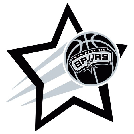 San Antonio Spurs Basketball Goal Star logo vinyl decal